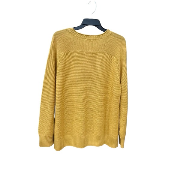 Eileen Fisher Organic Linen Cotton Sweater Womens 2X Plus Mustard Yellow #R2-22 - Picture 8 of 9